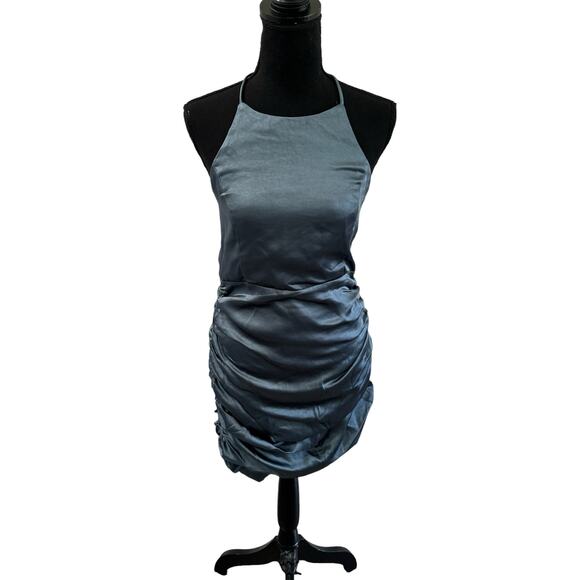 NWT! Line & Dot Mai Mini Dress in Steel Blue - Size Medium - Picture 7 of 10